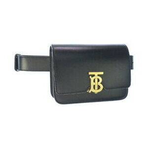 Burberry black leather TB belt bag Bum bag